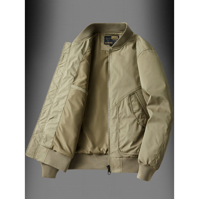 Herren funktionale Bomberjacke mit Reißverschluss und praktischem Innenfutter Aliams