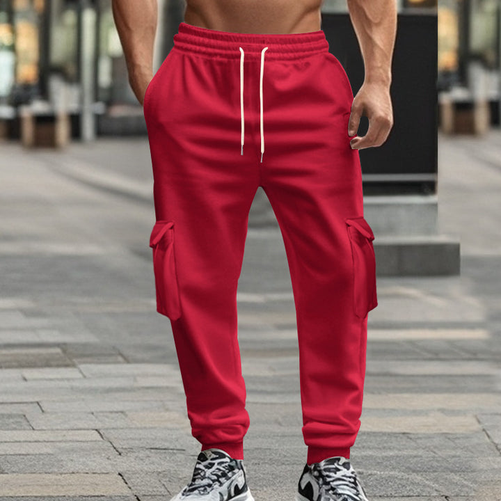 Herren Cargo-Jogginghose mit elastischem Bund und praktischen Taschen Aliams
