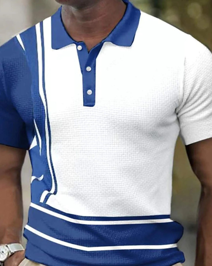Herren Poloshirt mit modernem Strukturdesign und sportlichen Akzenten Aliams