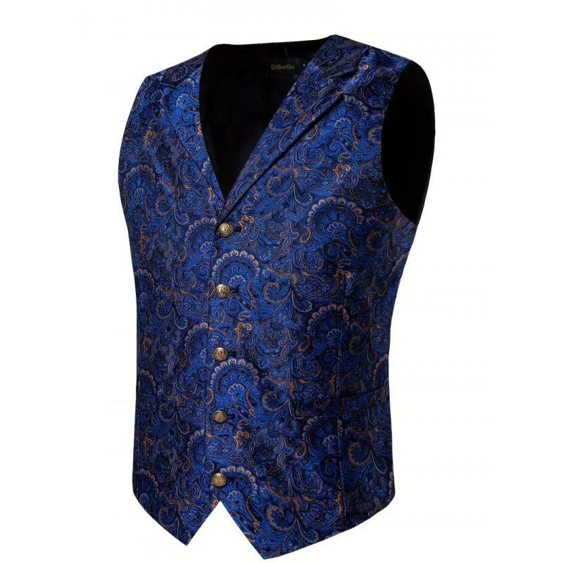 Herren Elegante Weste mit aufwendigem Paisley-Muster Aliams