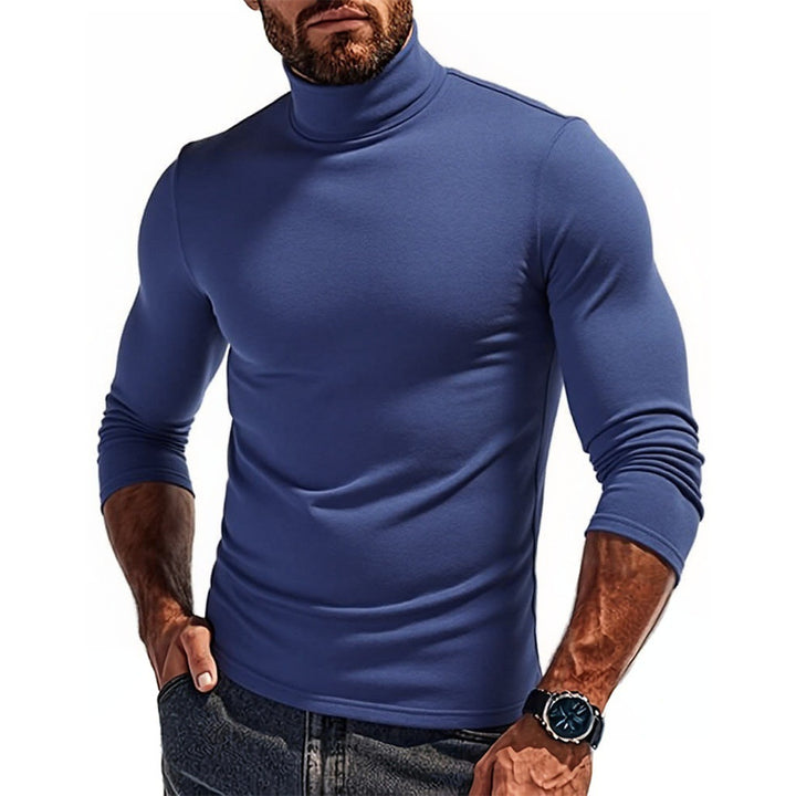 Herren Rollkragenpullover aus elastischem Material Aliams