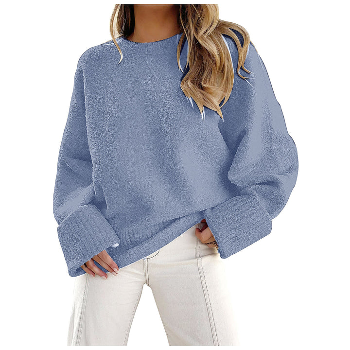 Damen gemütlicher Oversized Pullover mit strukturiertem Fleece Aliams