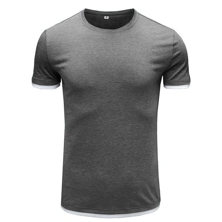 Herren Basic T-Shirt mit kontrastierenden Ärmeln Aliams