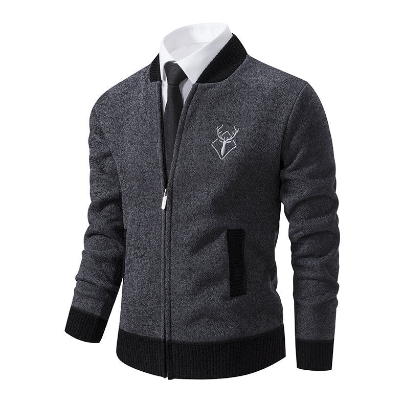 Herren sportive Strickjacke mit Reißverschluss und stilvollem Detail Aliams