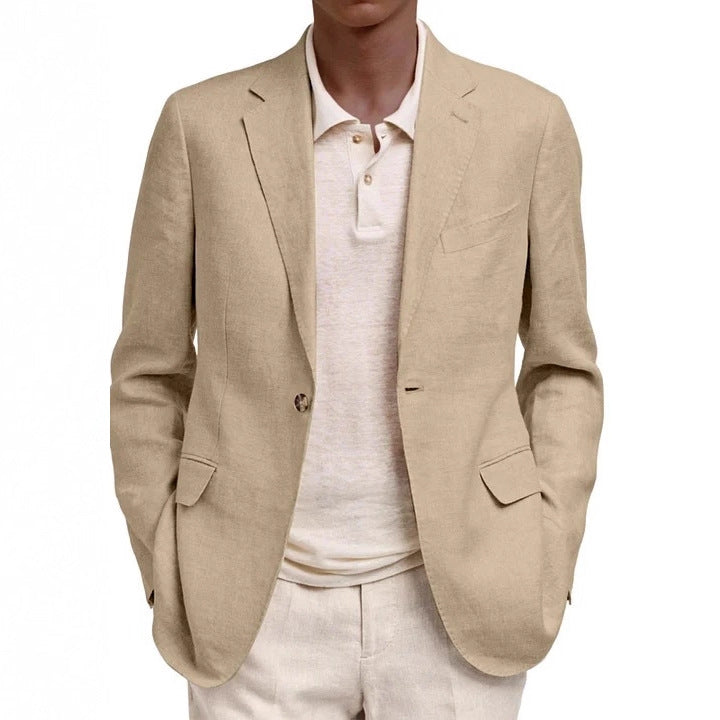 Herren Elegante Leinenjacke Aliams