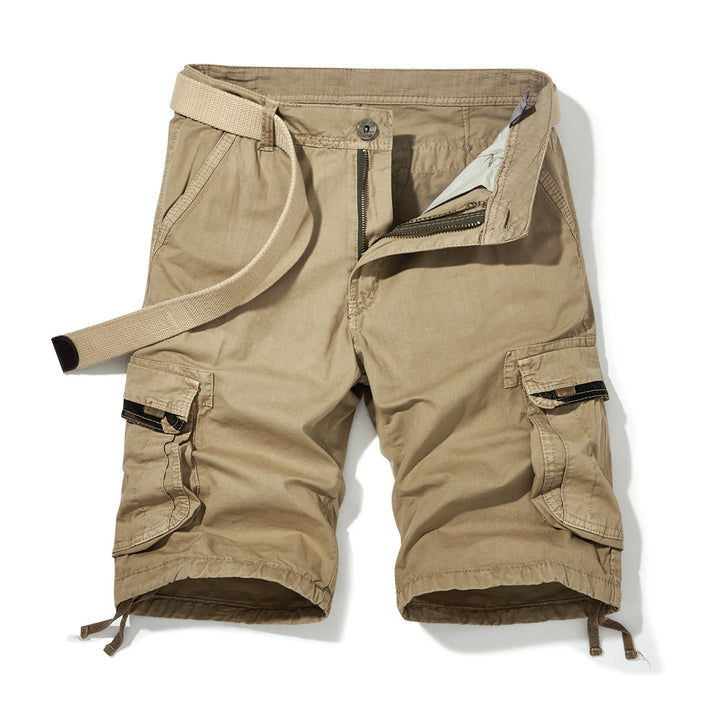 Herren Cargoshorts mit vielseitigen Seitentaschen und verstellbarem Gürtel Aliams