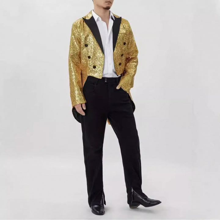 Herren stilvolle Pailletten-Smokingjacke Aliams