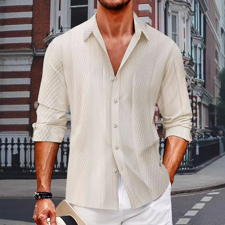 Herren strukturiertes Hemd mit leichtem Material Aliams