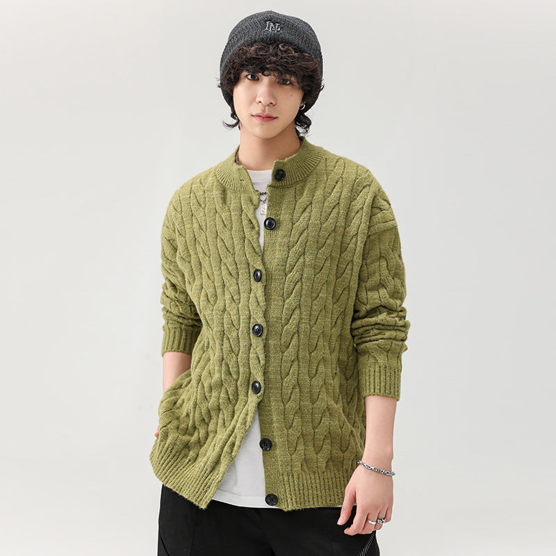 Herren Grobstrick-Cardigan mit praktischen Knöpfen Aliams