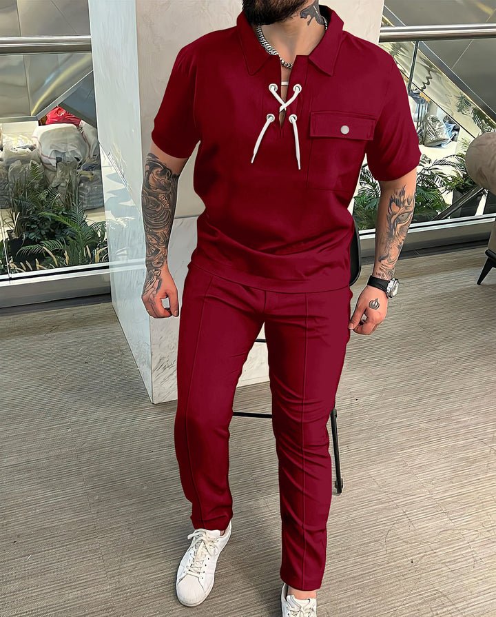 Herren entspannender Freizeitanzug mit hilfreichen Taschen Aliams