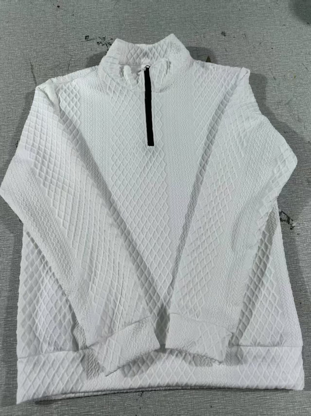 Herren Stehkragen Pullover mit Strukturmuster Aliams