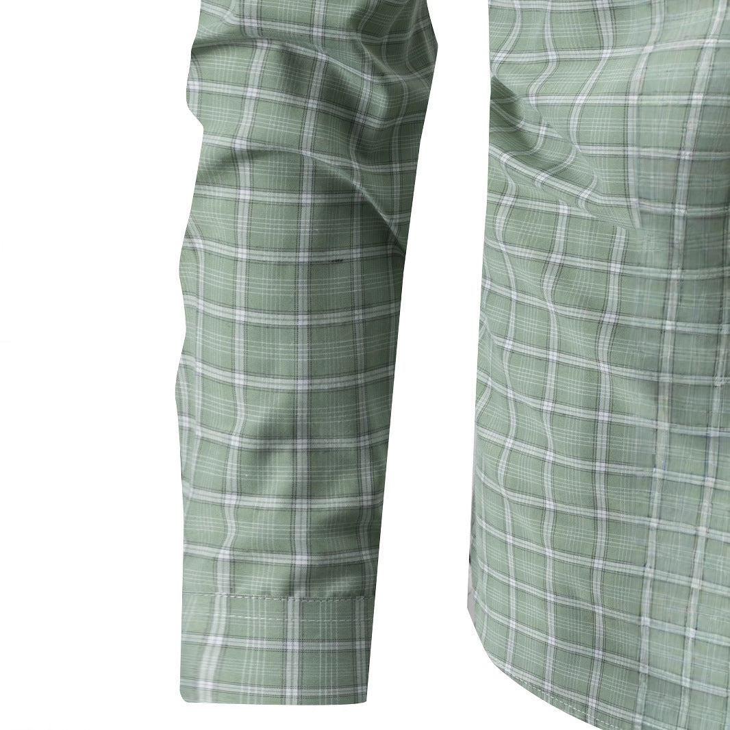 Herren Karo Langarmhemd mit moderner Passform Aliams