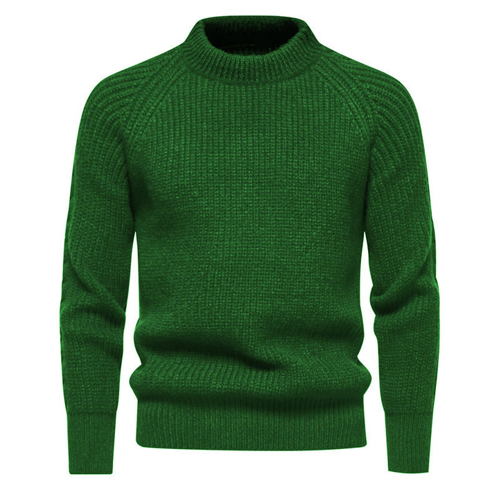 Herren Grobstrickpullover mit hohem Kragen und zeitlosem Design Aliams