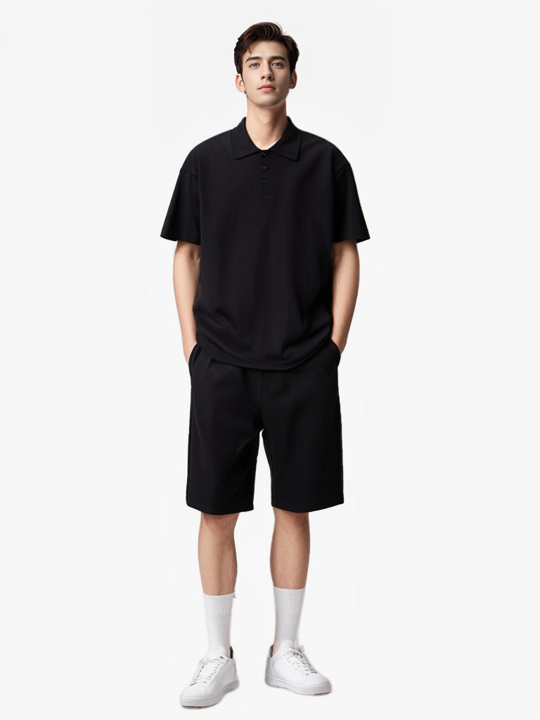 Herren Sportliches Kurzarm-Polo mit passendem Bermuda-Shorts Aliams
