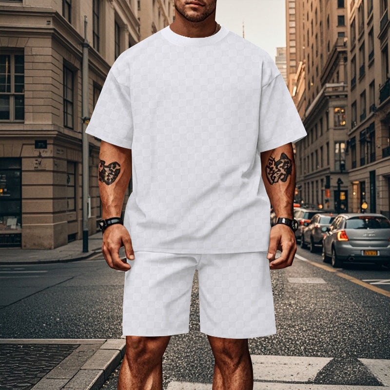 Herren Sportliches Kurzarm T-Shirt und Shorts Set Aliams