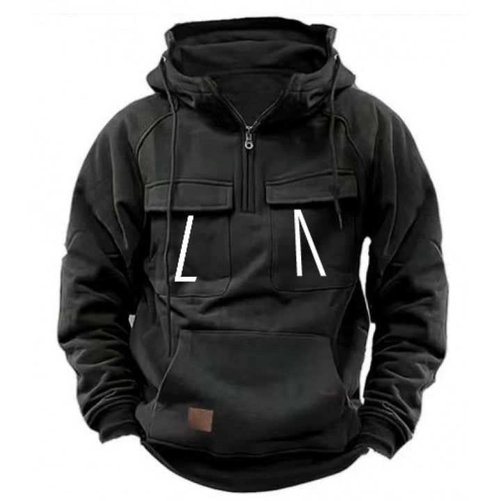 Herren Freizeit Kapuzenpullover mit Taschen und modernem Schnitt Aliams