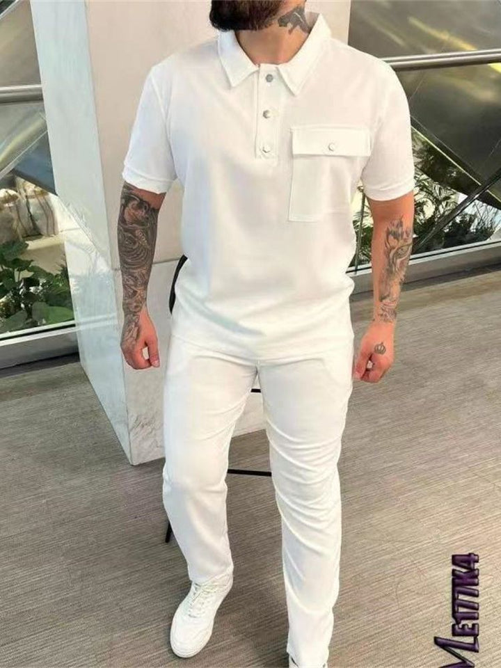 Stylisches Polo- und Hosen-Set für Herren Aliams