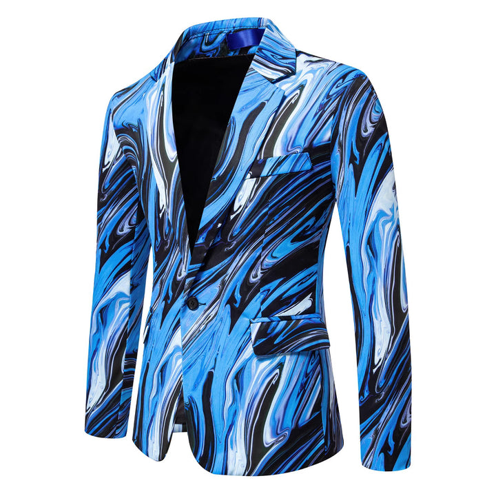 Herren Blazer mit auffälligem Marmormuster und elegantem Schnitt Aliams