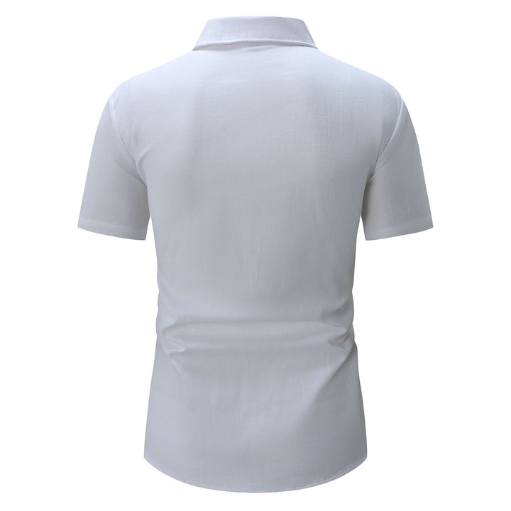 Herren Kurzarmhemd mit eleganter Schnürung Aliams