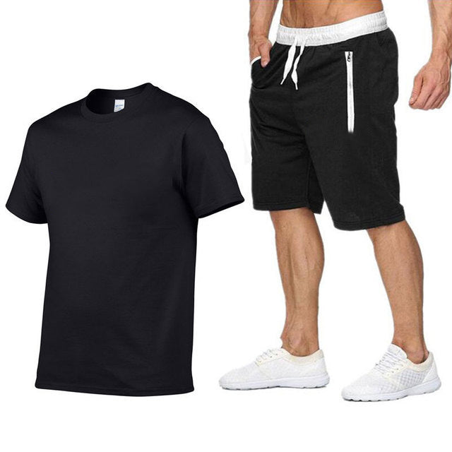 Herren sportliches T-Shirt und bequeme Shorts im lässigen Stil Aliams