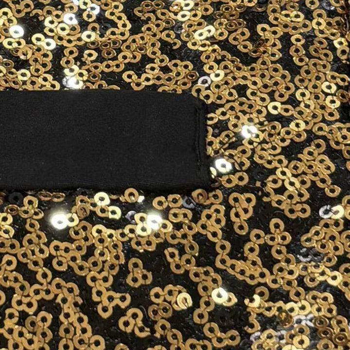 Herren extravagant glitzernde Pailletten-Weste mit modernem Schnitt Aliams