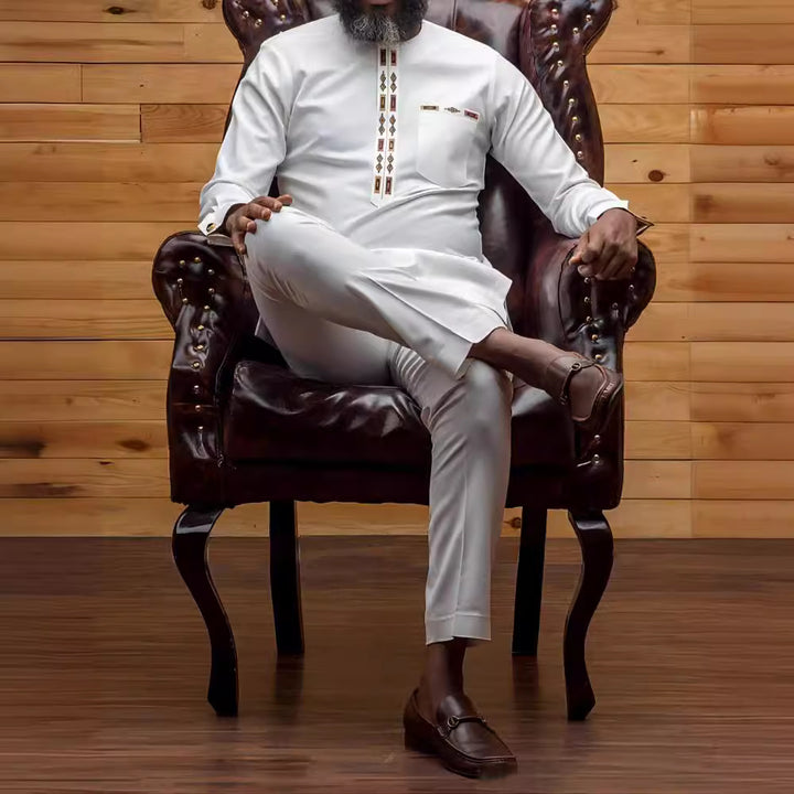 Herren traditionelles Kaftan-Outfit mit eleganten Stickereien Aliams