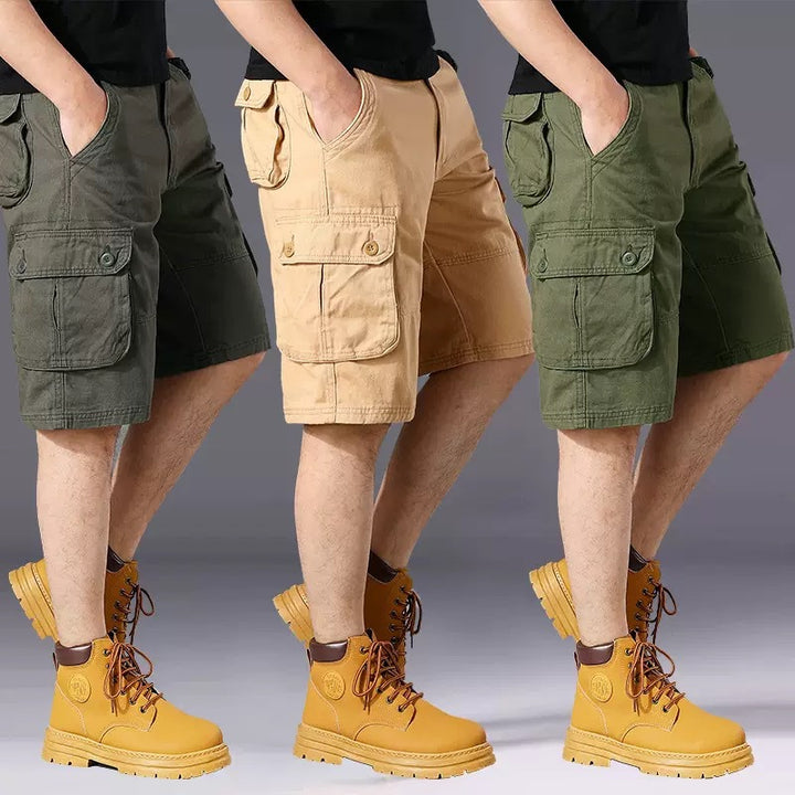 Herren Cargo-Shorts mit einer Vielzahl von praktischen Taschen und verstellbarem Bund Aliams