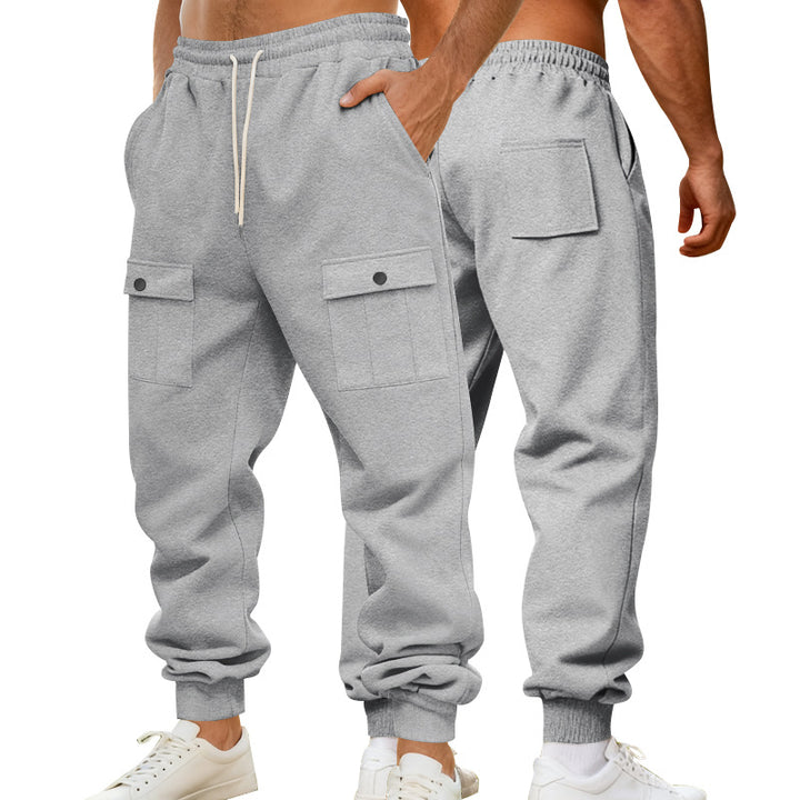Herren Cargo-Jogginghose mit elastischem Bund und funktionalen Taschen Aliams