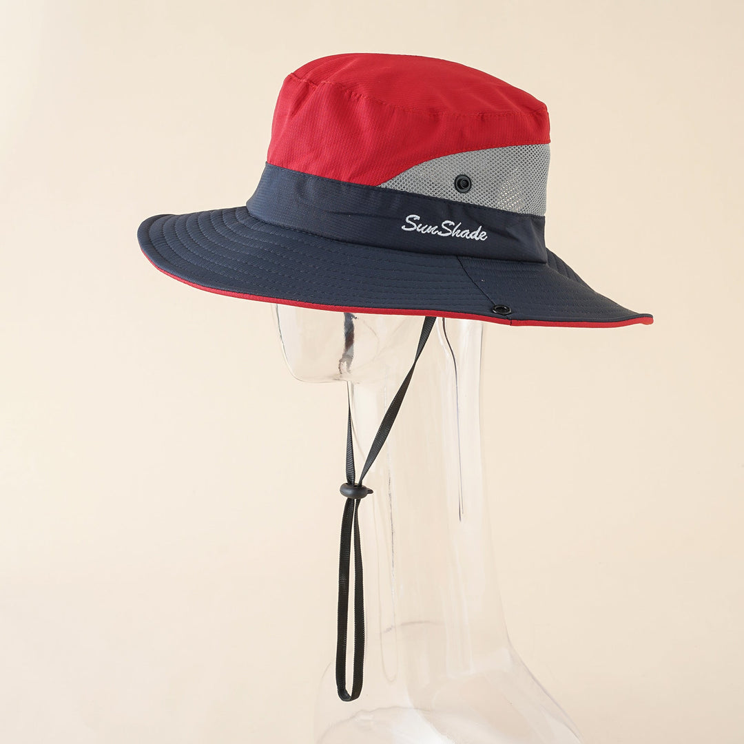 Damen Sonnenschutz-Hut mit Verstellbarem Kinnband und Atmungsaktiver Netzstruktur Aliams