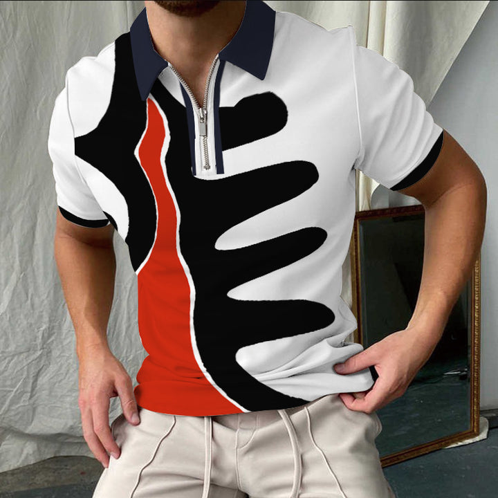 Stylisches Kariertes Kurzarm-Polo-Shirt für Herren Aliams