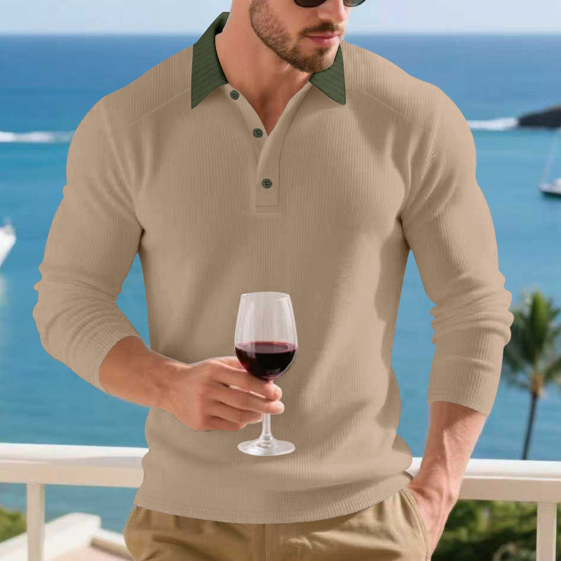 Herren stilvoller Poloshirt mit strukturiertem Design Aliams