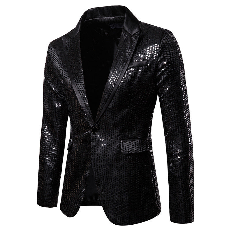 Herren glitzernder Pailletten Blazer Aliams