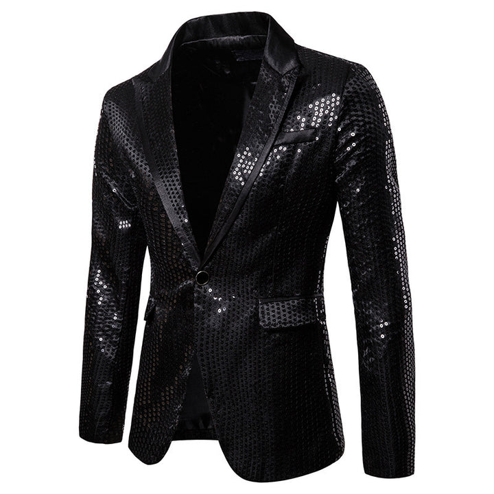 Herren glitzernder Pailletten Blazer Aliams