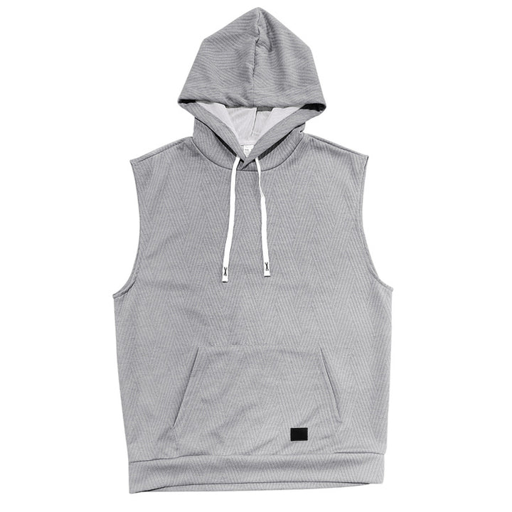 Unisex ärmelloses Kapuzenshirt mit Struktur Aliams