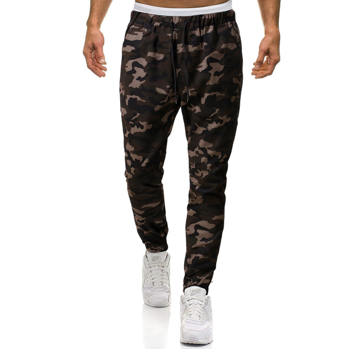Herren Cargohose mit stylischem Camouflage-Design und elastischem Bund Aliams