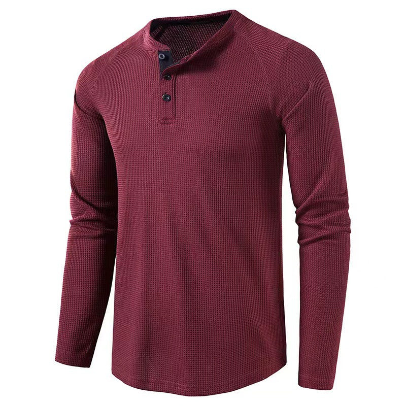 Herren elegantes Longsleeve mit Knopfleiste Aliams