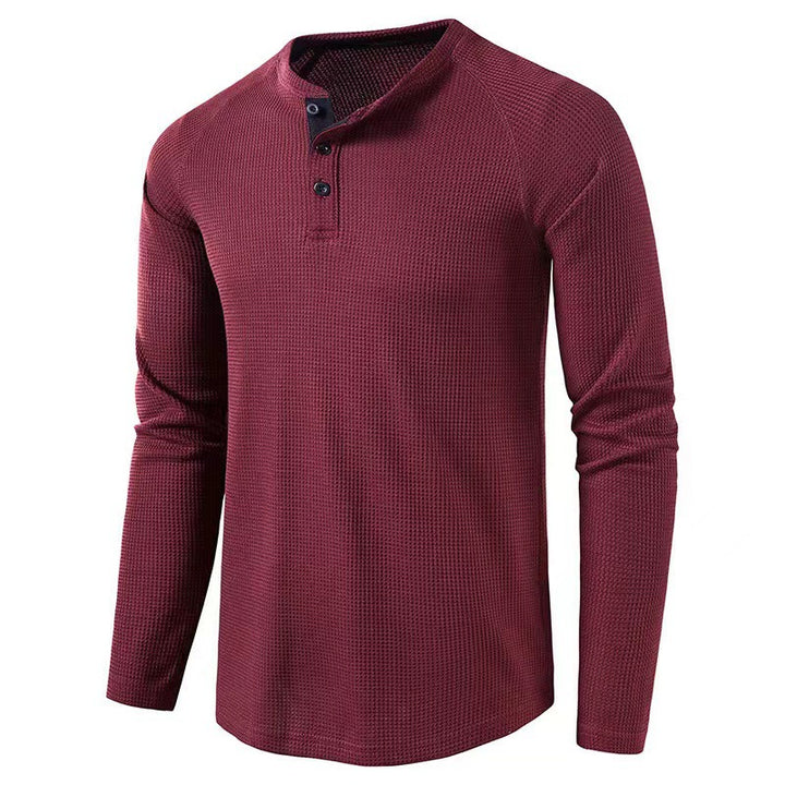 Herren elegantes Longsleeve mit Knopfleiste Aliams
