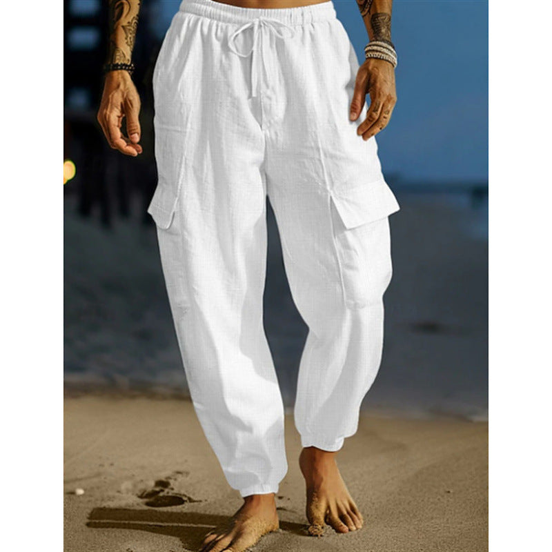 Herren cargo-hose mit elastischem Bund und praktischen Seitentaschen Aliams