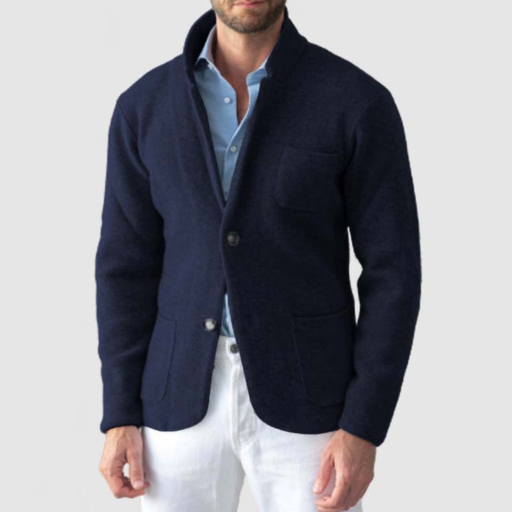 Herren elegante Strickjacke mit hochwertigen Knopfdetails und praktischen Taschen Aliams