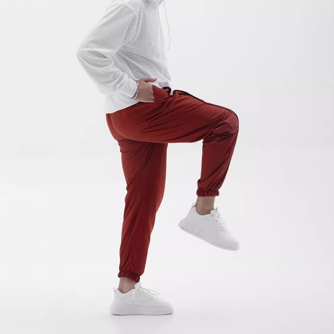 Herren Bequeme Chinohose mit elastischem Bund und seitlichen Eingrifftaschen Aliams