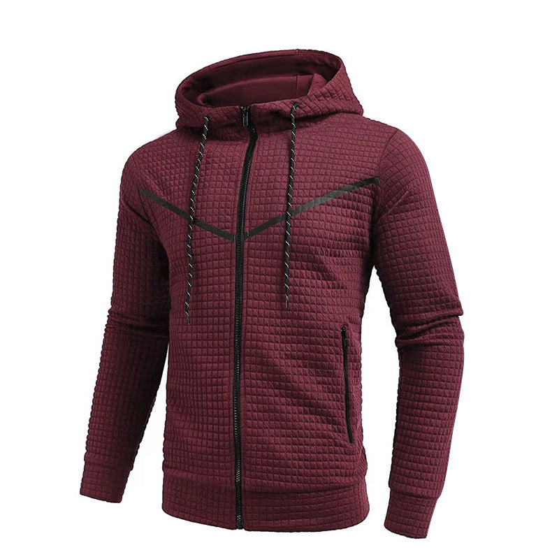 Herren stylische Jacke mit strukturiertem Design und praktischem Reißverschluss Aliams