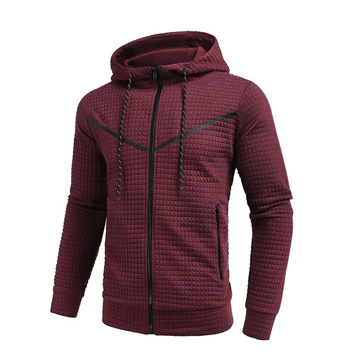 Herren stylische Jacke mit strukturiertem Design und praktischem Reißverschluss Aliams