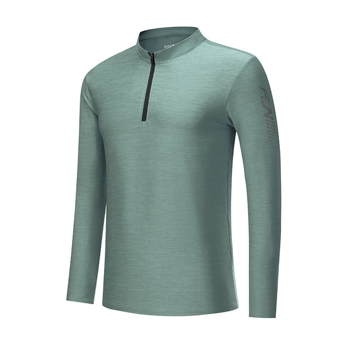Herren Funktionsshirt mit modernem Stehkragen und sportlichem Reißverschluss Aliams