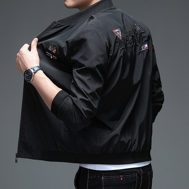 Herren sportliche Trendjacke mit Stickerei Aliams