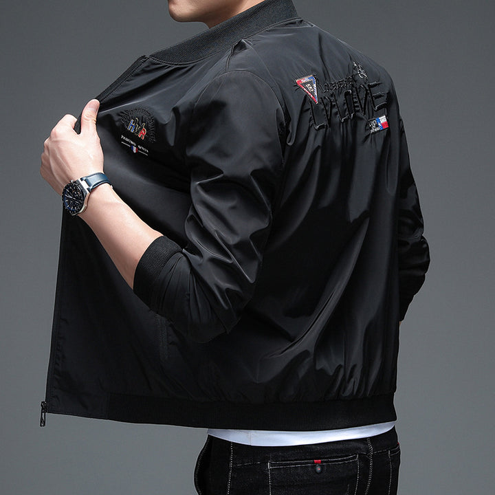 Herren sportliche Trendjacke mit Stickerei Aliams