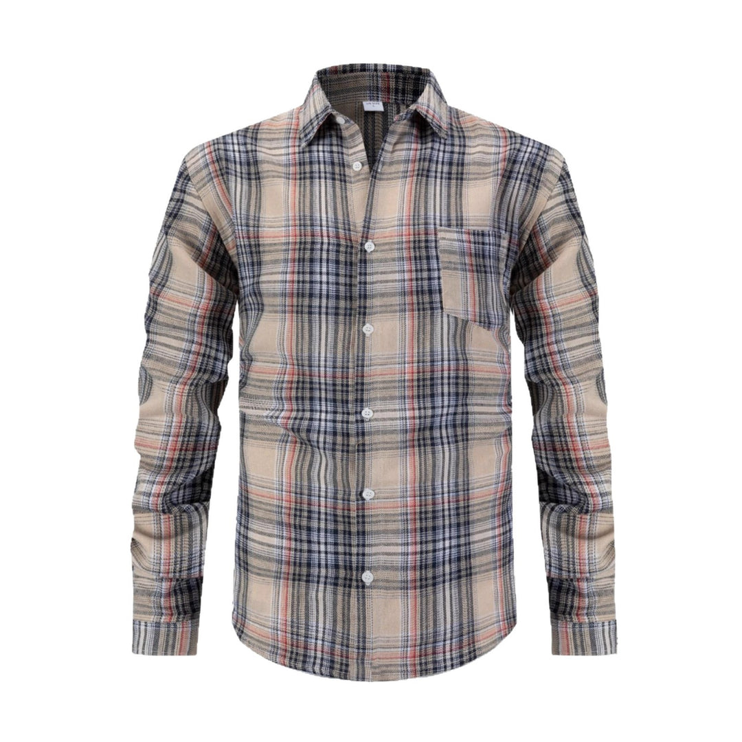 Herren lässiges Karohemd mit Brusttasche und modernen Akzenten Aliams