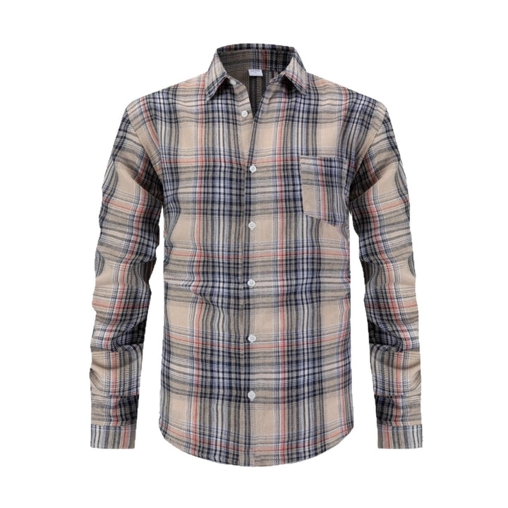 Herren lässiges Karohemd mit Brusttasche und modernen Akzenten Aliams