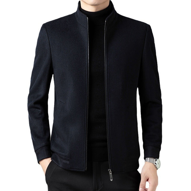 Herren elegante Jacke mit hochgeschlossenem Kragen Aliams
