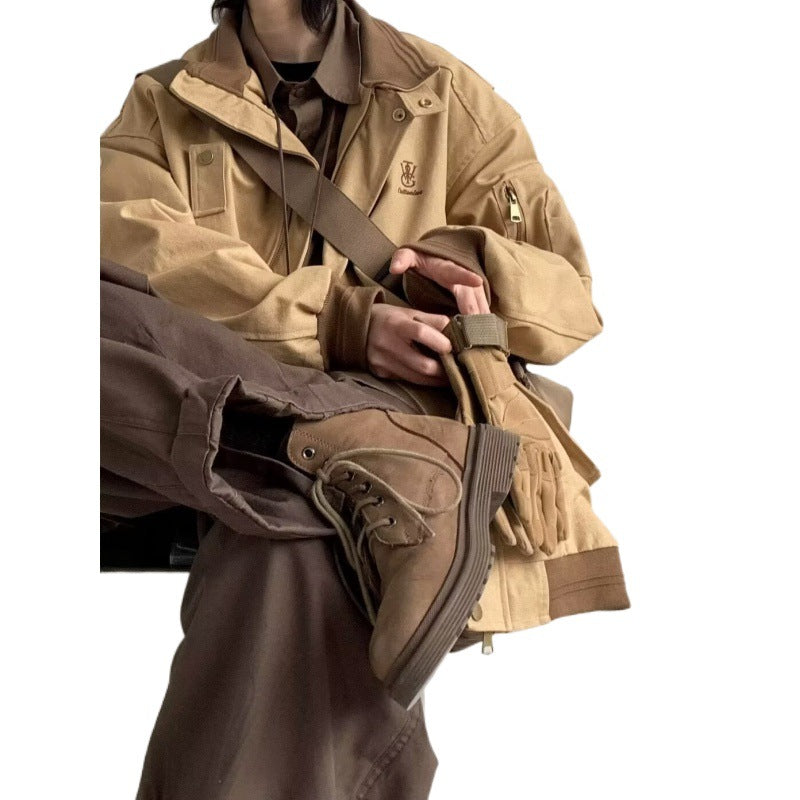 Unisex modische Utility-Jacke mit praktischen Taschen Aliams