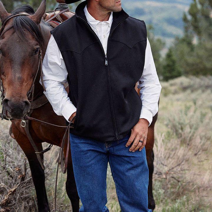 Herren Fleece-Weste mit praktischem Reißverschluss und seitlichen Taschen Aliams